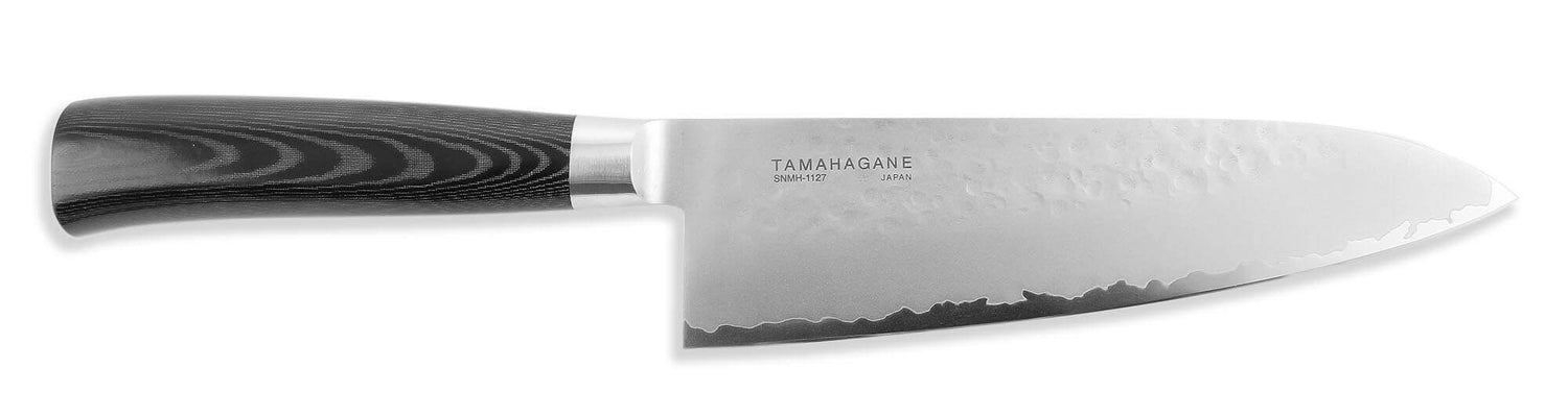 Couteau de chef japonais Tamahagane Tsubame lame martelée 15cm acier VG5