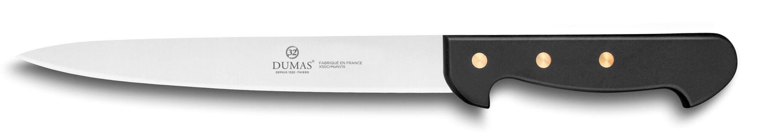 Couteau à dénerver 32 Dumas Affil inox 20cm manche 3 rivets lame souple