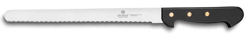 Couteau à pâté en croûte 32 Dumas Affil inox 27cm microdenté manche 3 rivets