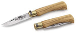 Couteau artisanal Old Bear S lame inox 7cm manche olivier avec virole