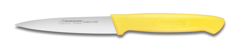 Couteau d'office Bargoin Creative Chef 10cm manche surmoulé jaune