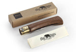 Couteau artisanal Old Bear L lame inox 9cm manche noyer avec virole