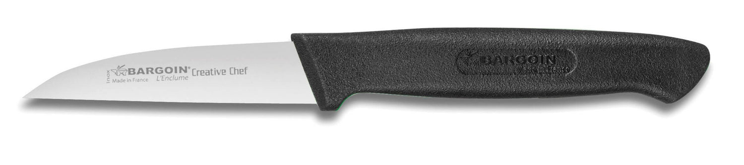 Couteau d'office Bargoin Creative Chef lame droite 8cm manche surmoulé noir