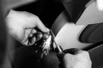 Couteau artisanal Old Bear XL lame inox 10cm manche noyer avec virole