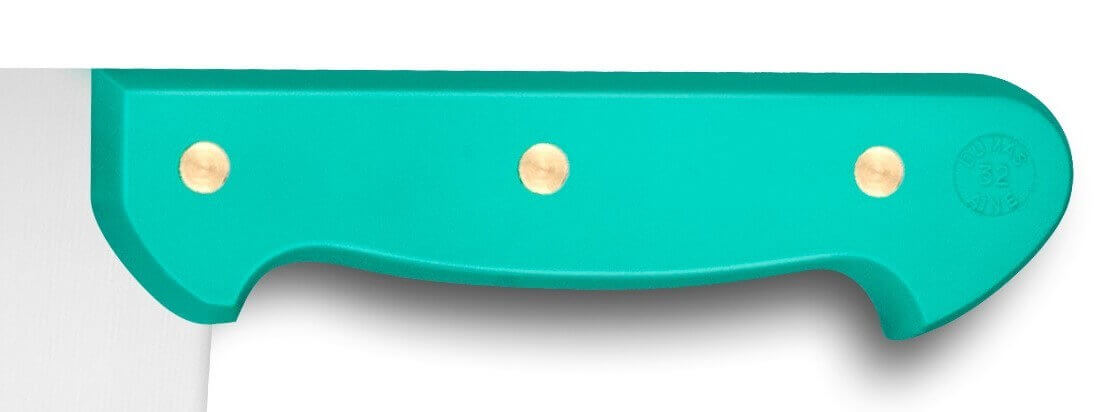 Couteau à fromage 1 main 3 rivets 32 Dumas Affil 28cm manche vert