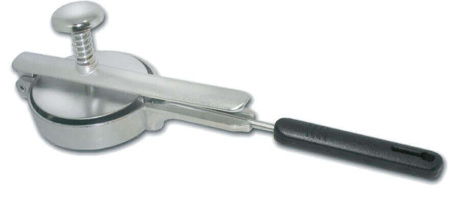 Reconstitueur de steak haché manuel rond en inox