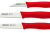 Set 3 couteaux à légumes Arcos Nova lames acier NITRUM manche rouge