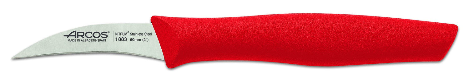 Set 3 couteaux à légumes Arcos Nova lames acier NITRUM manche rouge