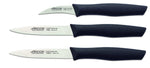 Set 3 couteaux à légumes Arcos Nova lames acier NITRUM manche noir