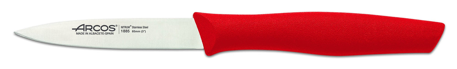 Set 2 couteaux Arcos Nova lames acier inox NITRUM manches rouges