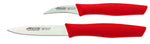 Set 2 couteaux Arcos Nova lames acier inox NITRUM manches rouges