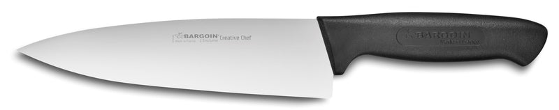Couteau de chef Bargoin Creative Chef lame large 20cm manche surmoulé noir