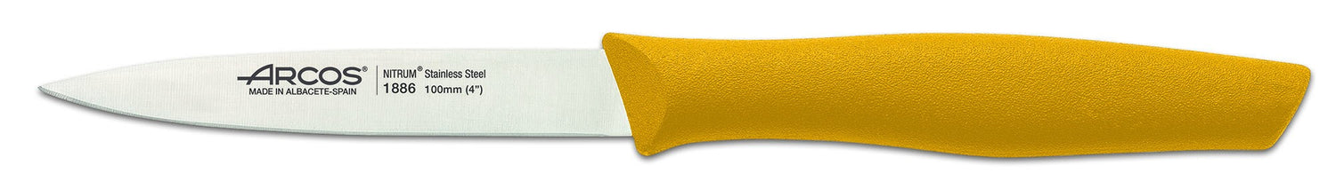 Couteau d'office acier Nitrum jaune 10cm Arcos Nova