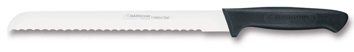 Couteau à pain Bargoin Creative Chef 23cm manche surmoulé noir