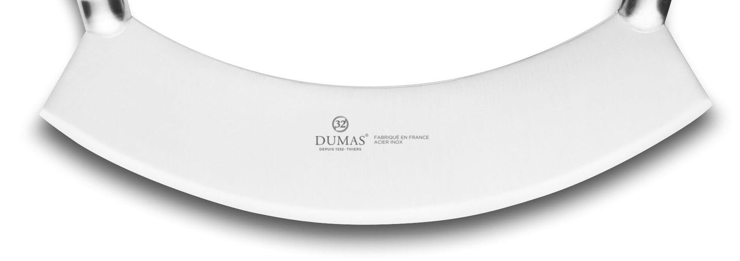 Hachoir demi lune 32 Dumas 25cm double manche en bois