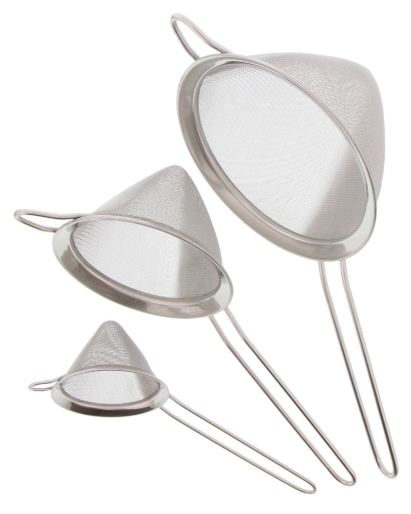 Set de 3 passoires chinois Pradel Excellence acier inox diamètre 8-12-16cm