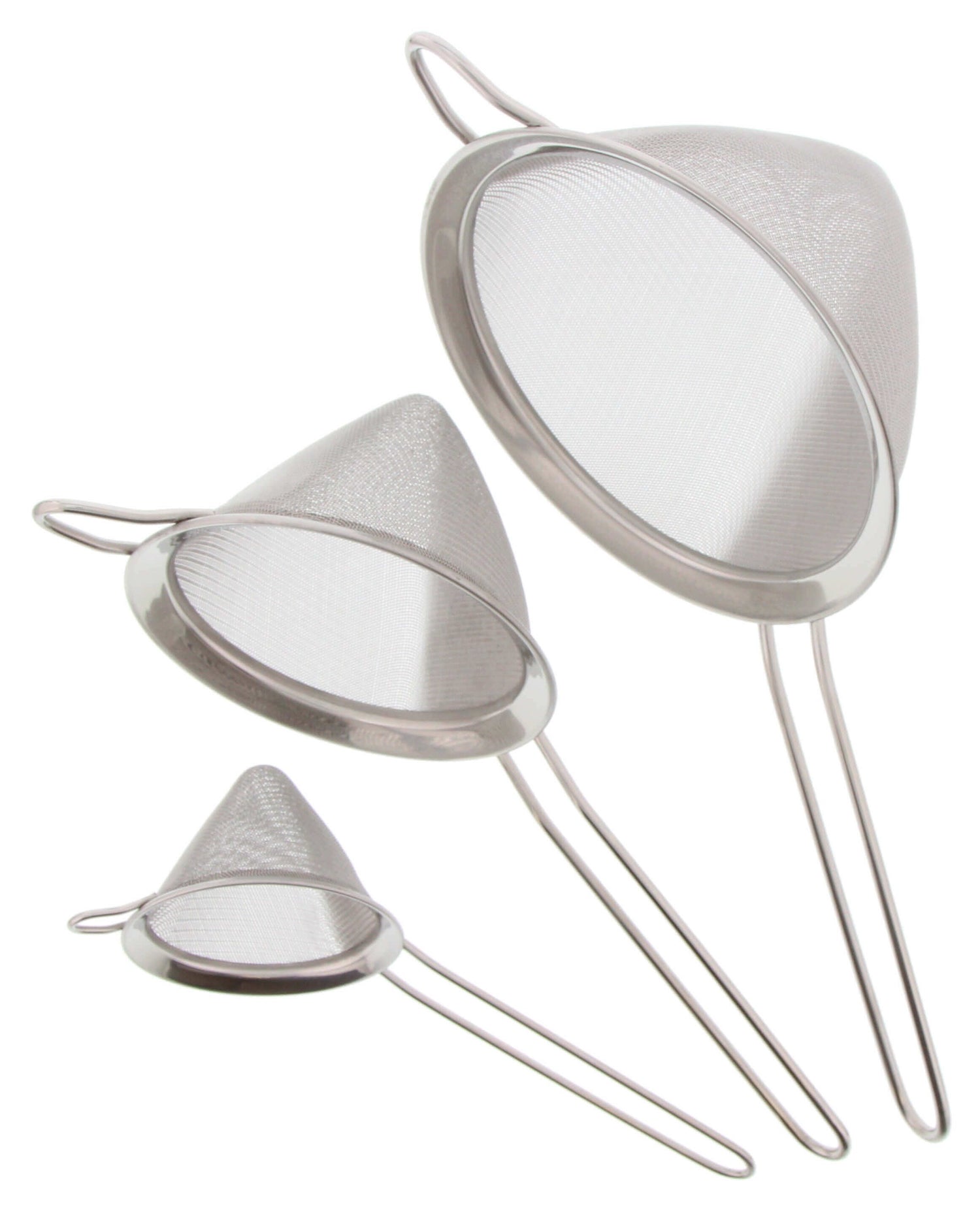 Set de 3 passoires chinois Pradel Excellence acier inox diamètre 8-12-16cm