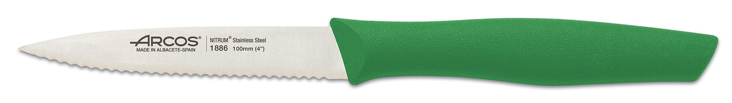 Set 3 couteaux à légumes Arcos Nova lames acier NITRUM manche vert