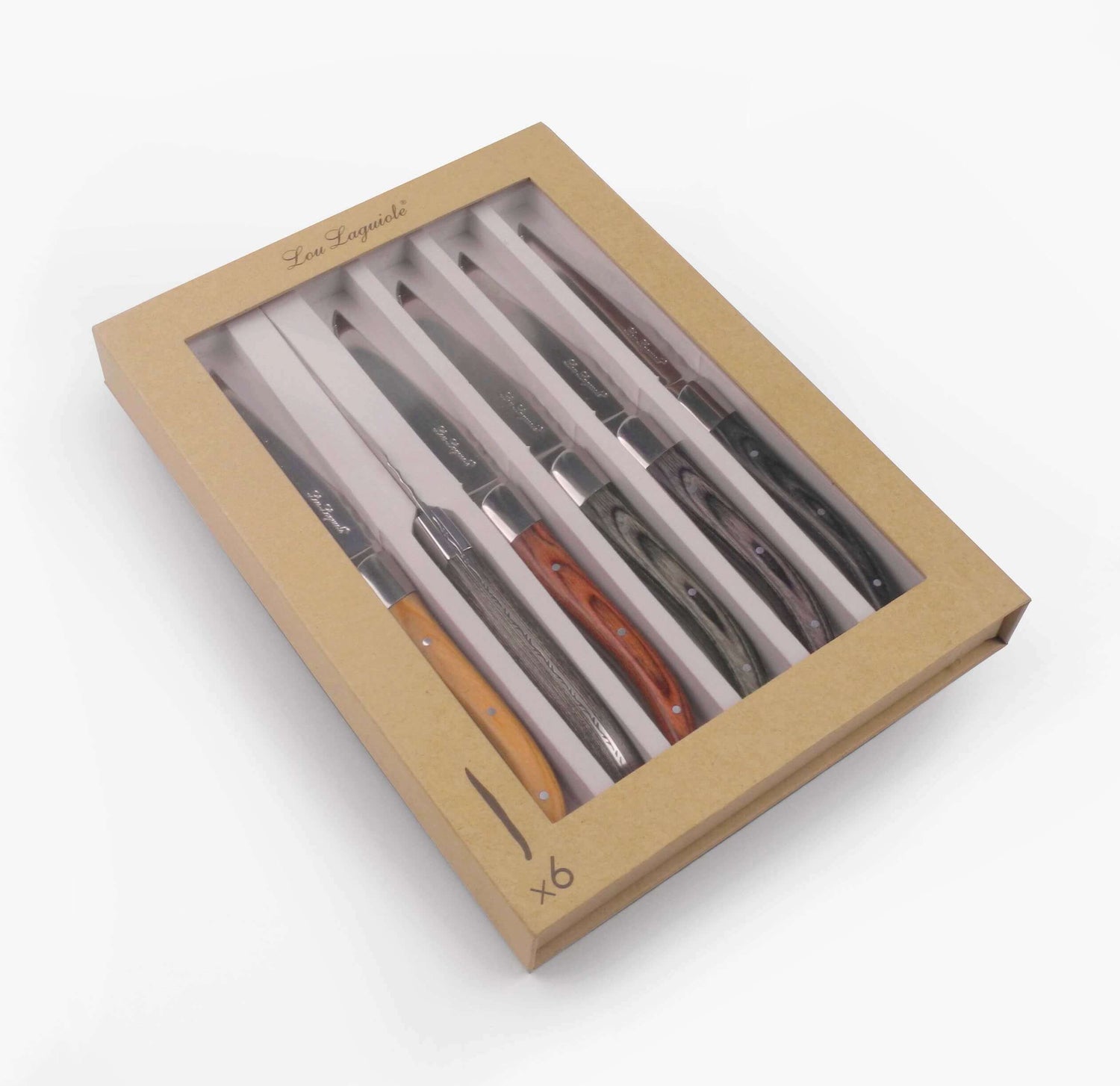 Coffret élégant de 6 couteaux à steak Lou Laguiole