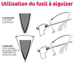 Fusil professionnel BLACK mèche ovale 30cm grain standard