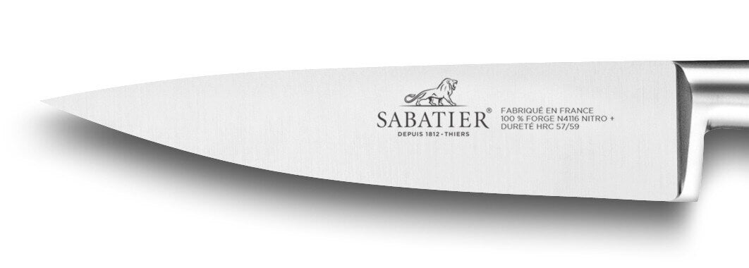Couteau d'office forgé Sabatier Perigord lame 10cm manche en noyer