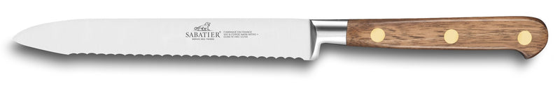 Couteau à tomates forgé Sabatier Perigord dentelé 12cm manche en noyer