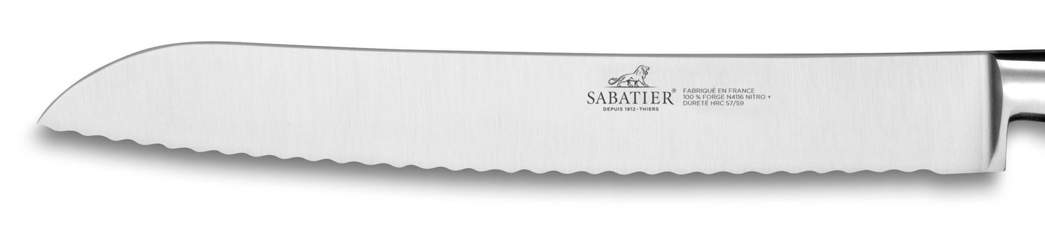 Couteau à pain SABATIER Provençao 100% forgé 20cm en olivier