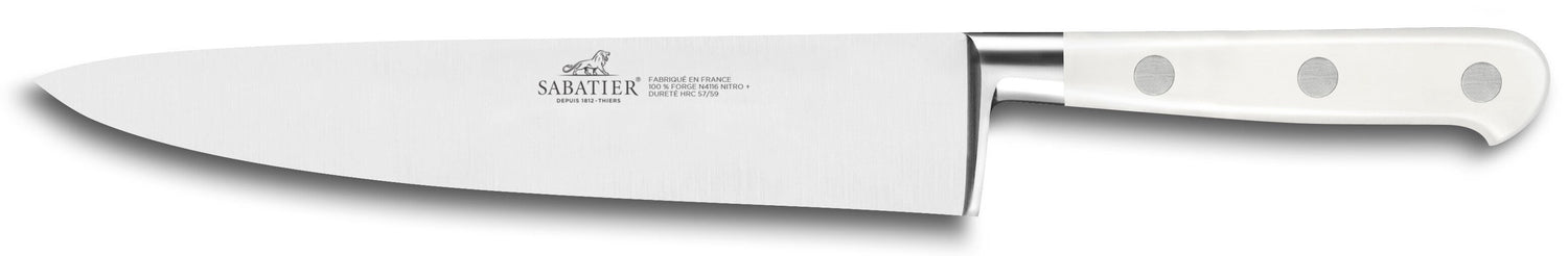 Couteau de chef Sabatier Toque blanche 100% forgé 20cm