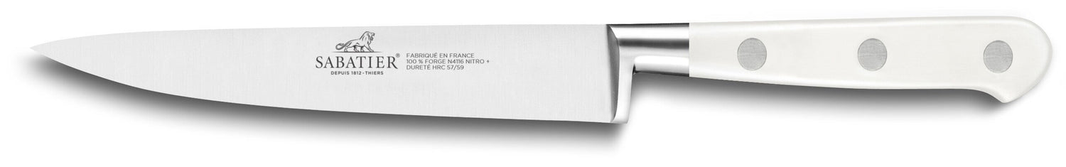 Couteau filet de sole flexible Sabatier Toque blanche 100% forgé 20cm