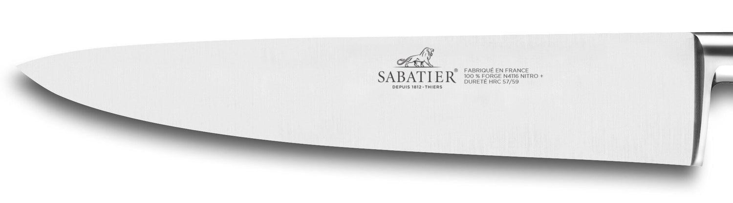 Couteau de chef SABATIER Saveur 100% forgé 20cm rivets laiton