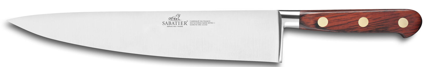 Couteau de chef SABATIER Saveur 100% forgé 25cm rivets laiton