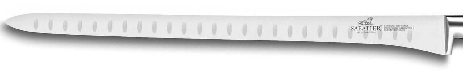 Couteau à saumon / jambon SABATIER Saveur lame alvéolée 100% forgée 30cm
