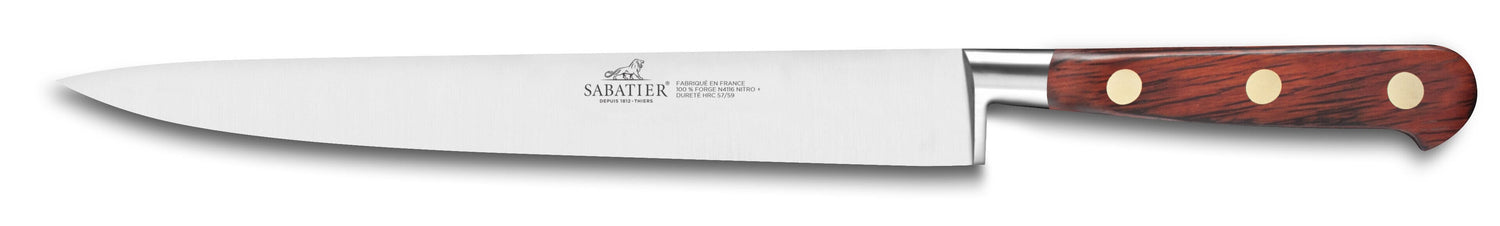 Couteau tranchelard SABATIER Saveur 100% forgé 25cm rivets laiton