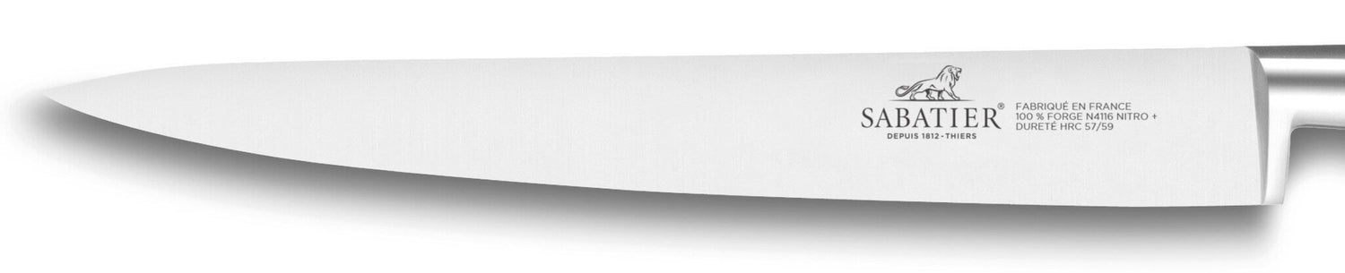 Couteau tranchelard SABATIER Saveur 100% forgé 25cm rivets laiton