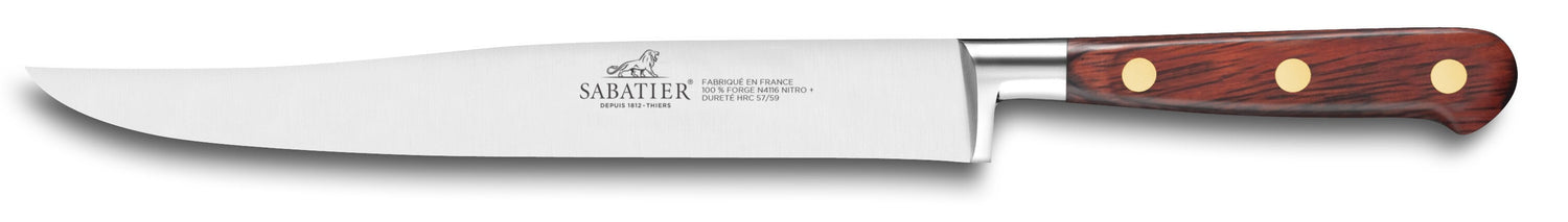 Couteau à découper Yatagan SABATIER Saveur lame 100% forgée 20cm 3 rivets