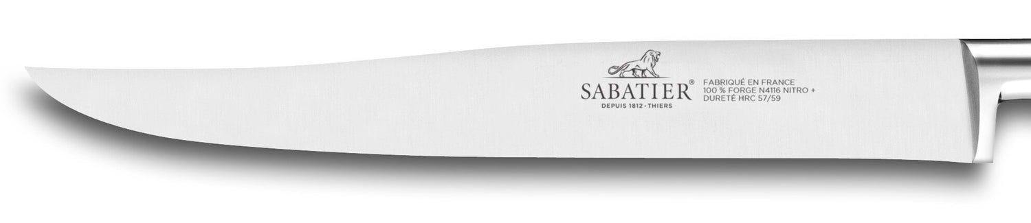 Couteau à découper Yatagan SABATIER Saveur lame 100% forgée 20cm 3 rivets