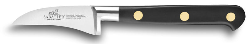 Couteau bec d'oiseau SABATIER Idéal Inox 100% forgé rivets laiton lame 6cm
