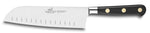 Couteau santoku SABATIER Idéal Inox 100% forgé rivets laiton alvéolé 18cm