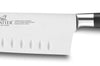 Couteau santoku SABATIER Idéal Inox 100% forgé rivets laiton alvéolé 18cm