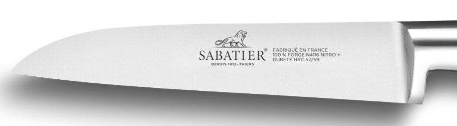 Couteau d'office SABATIER Idéal Inox 100% forgé rivets laiton dos droit 9cm