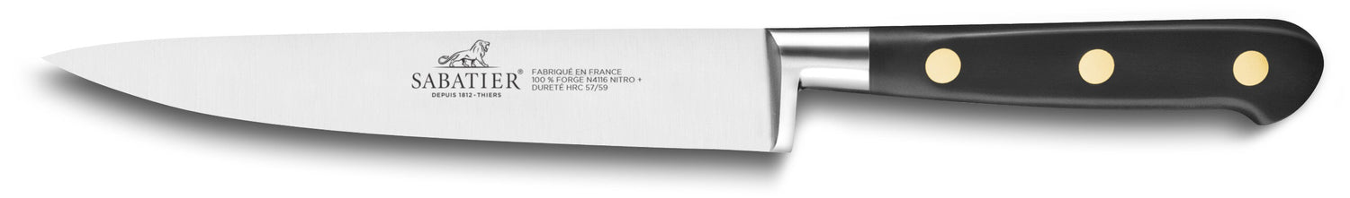 Couteau filet de sole SABATIER Idéal Inox forgé rivets laiton flexible 15cm