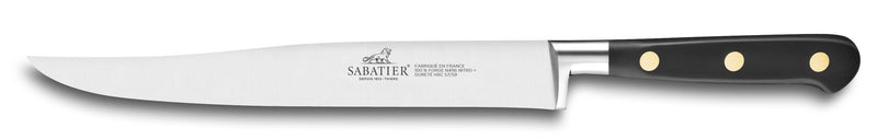 Couteau yatagan SABATIER Idéal Inox 100% forgé rivets laiton lame 20cm