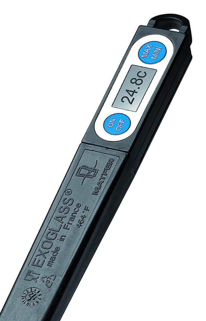 Spatule thermomètre Matfer Exoglass® rouge -20° à +200°C