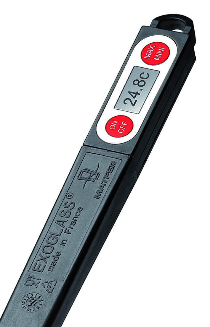 Spatule thermomètre Matfer Elvéo 38.5cm en silicone -20° à +200°C