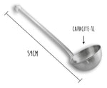 Louche acier inox 18/10 monobloc professionnelle 59cm capacité 1L Matfer