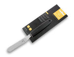 Spatule coudée professionnelle acier inox 9cm manche PP noir