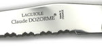 Coffret 6 couteaux à steak Laguiole C. DOZORME lames dentelées manches jaunes nacrés