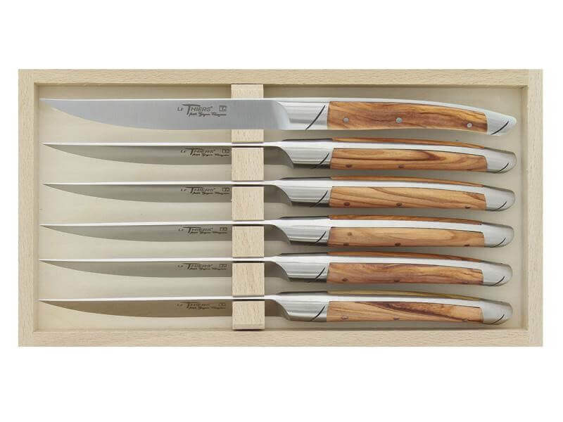 Coffret 6 couteaux de table Avantage Le Thiers Goyon-Chazeau manches olivier