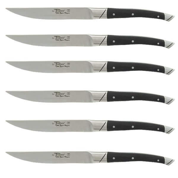 Coffret 6 couteaux de table Avantage Le Thiers Goyon-Chazeau manches en ébène