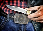 Couteau pliant BUCK 110 Folding Hunter manche 12.5cm + étui en cuir